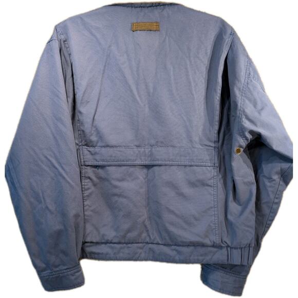 Eddie Bauer Vintage Chore Coat, Barn Jacket Leather Collar Utility Workwear - Picture 9 of 14